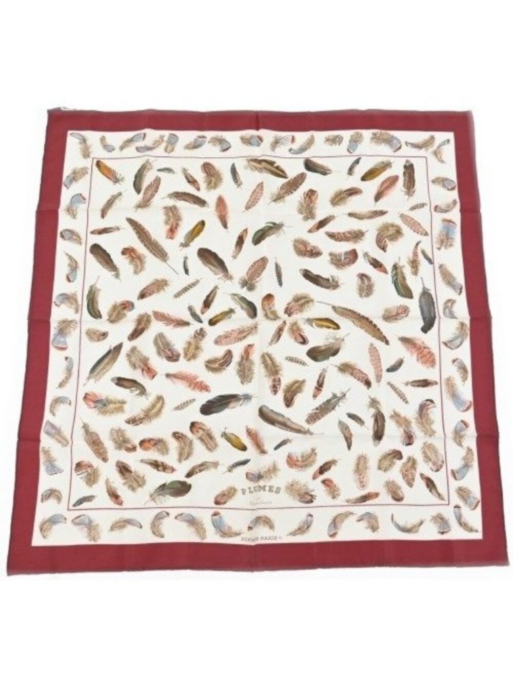 Hermes Bandana Scarf White